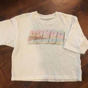 American Eagle crop graphic tee